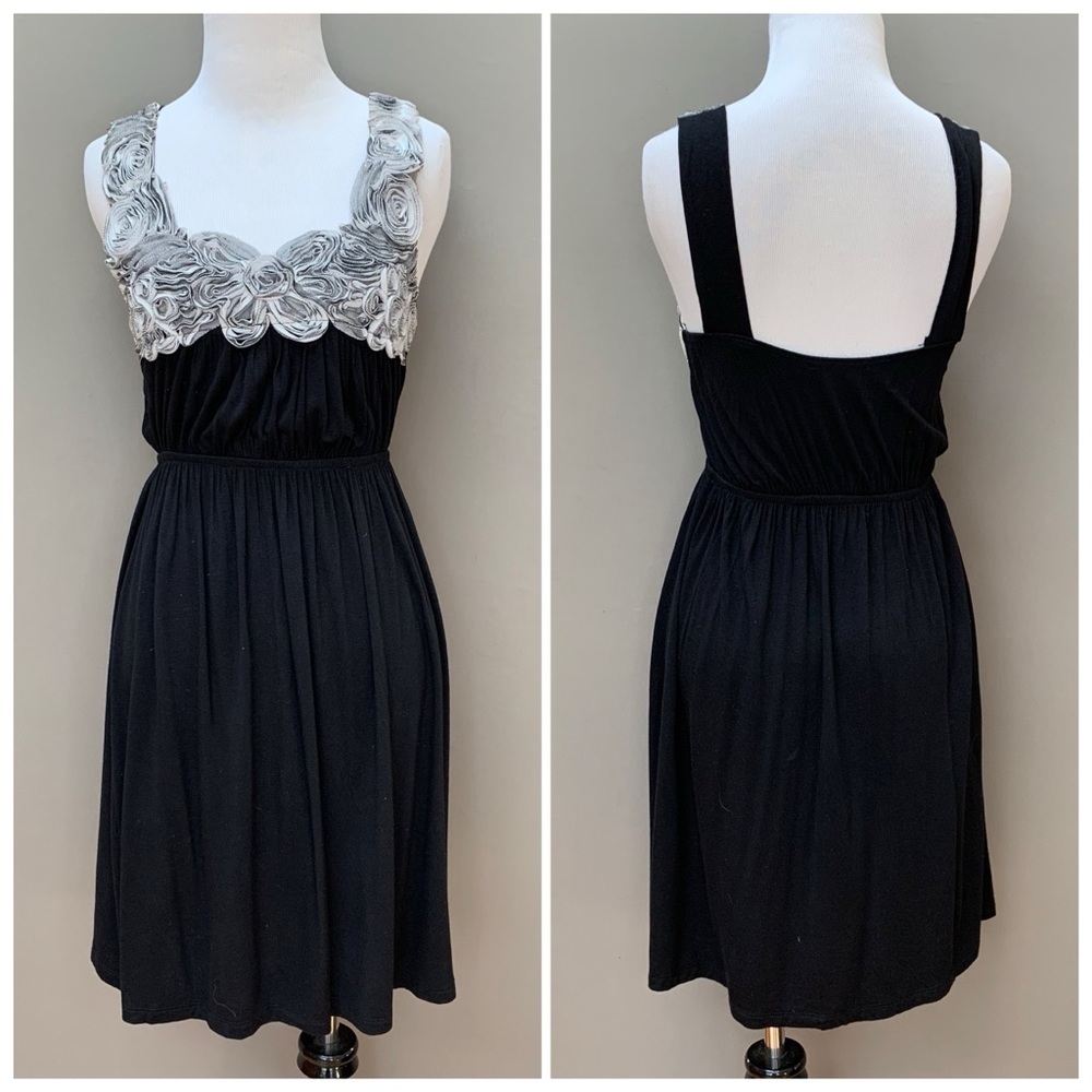 A’reve Black Floral Embellished Dress, M. - Picture 6 of 6